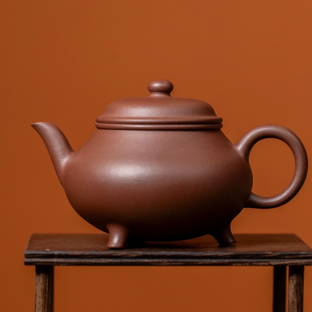守艺 · 砚北斋三足壶 宜兴唐门 135ml 茶壶