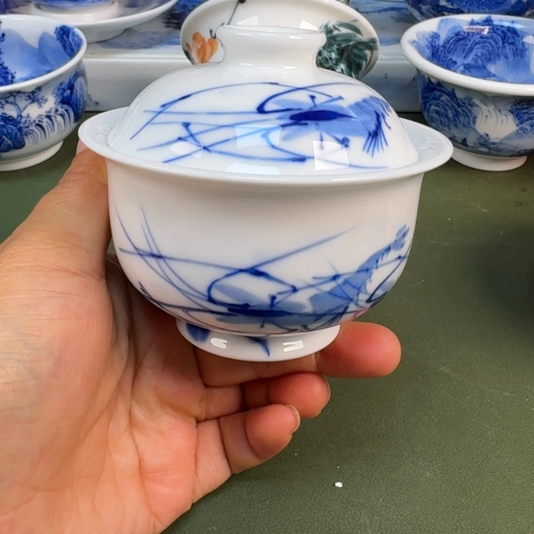 陶景德镇纯手绘茶具圆圆296