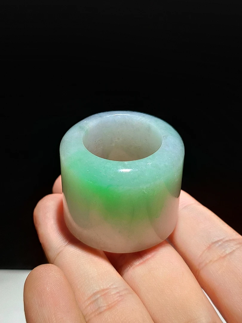 冰种翡翠《素面扳指》