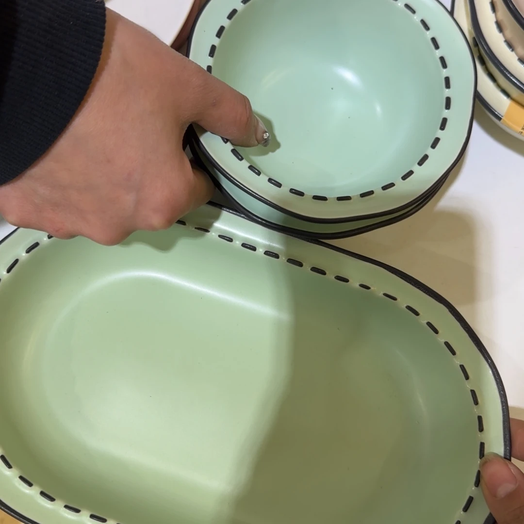 瓷微瑕特价福利餐具三个