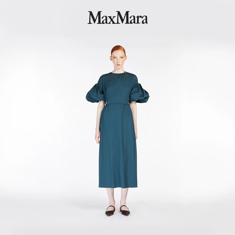 MaxMara 2025春夏新品女装收腰长款连衣裙9221035306