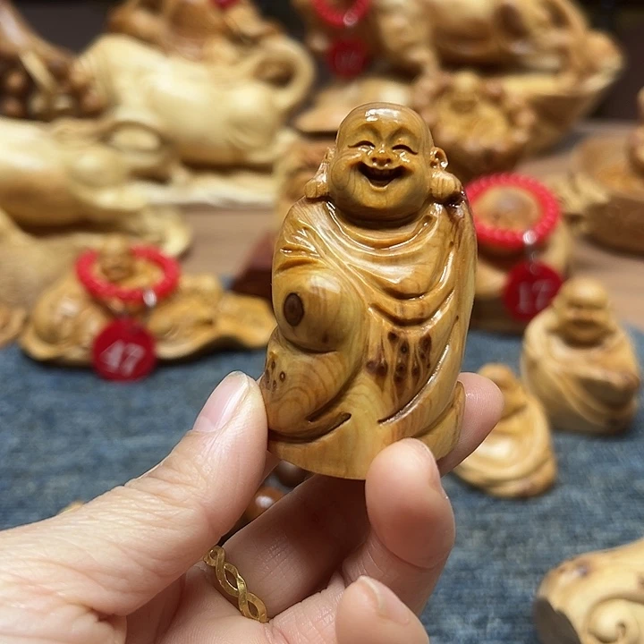 柏木太行崖柏手把摆件