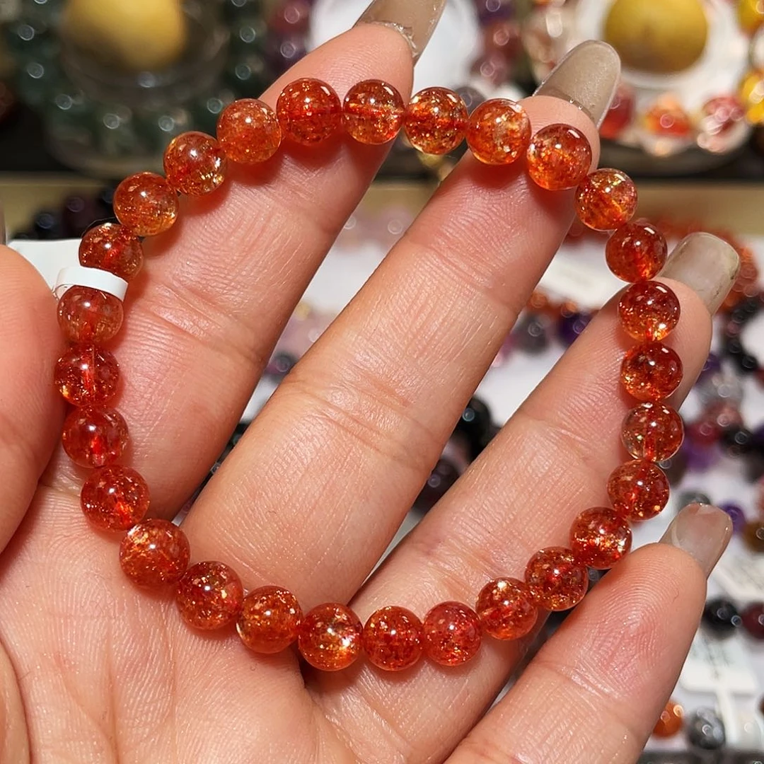 日光石手链未镶嵌手链6.8