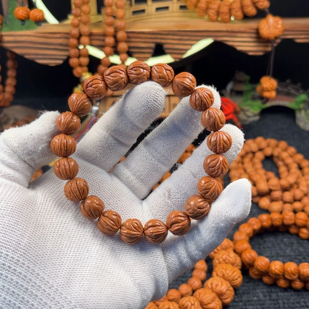 桃核把件F9链接手串