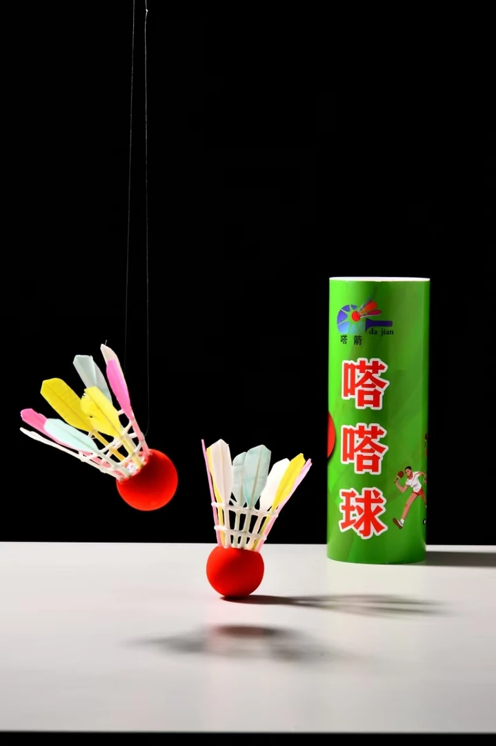 训练型嗒箭牌鹅毛训练球6只筒装全民运动健身成人学生训练嗒嗒球