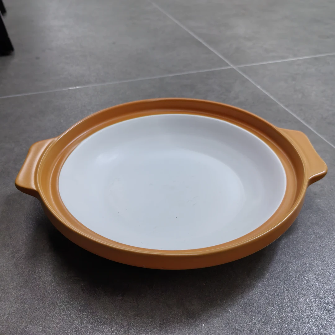 12寸九圣1号砂锅外橙内白砂锅陶瓷餐具