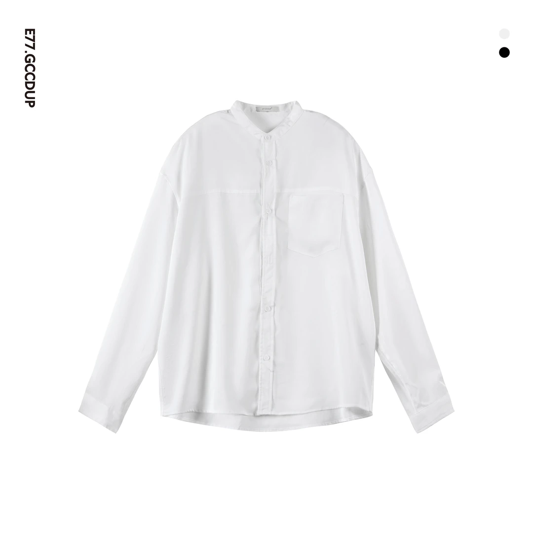 夏季新款醋酸防晒薄款衬衫休闲宽松简约衬衣高级感男装外套6223