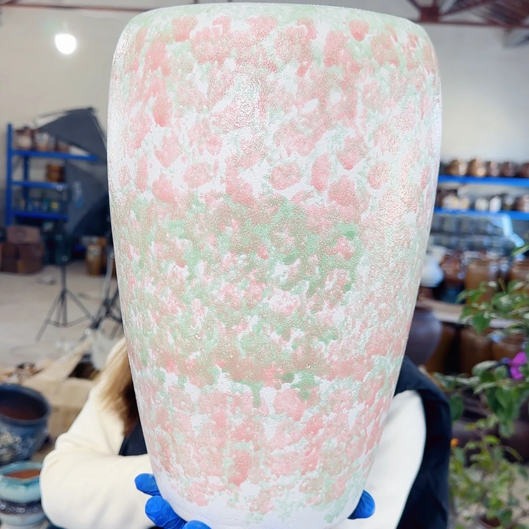 紫砂花盆高33口19.5