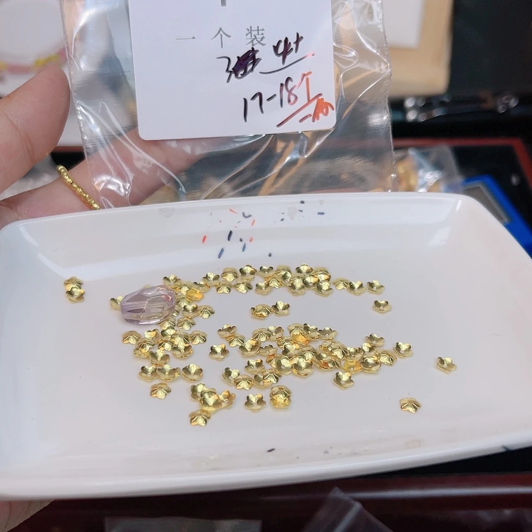 紫晶珠宝半成品银S925镀金镶嵌4