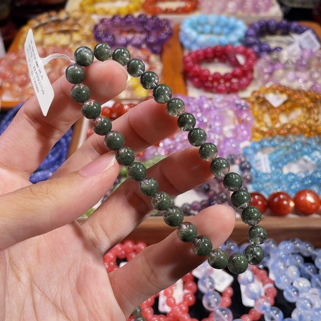 未镶嵌手链水晶半盆绿幽灵