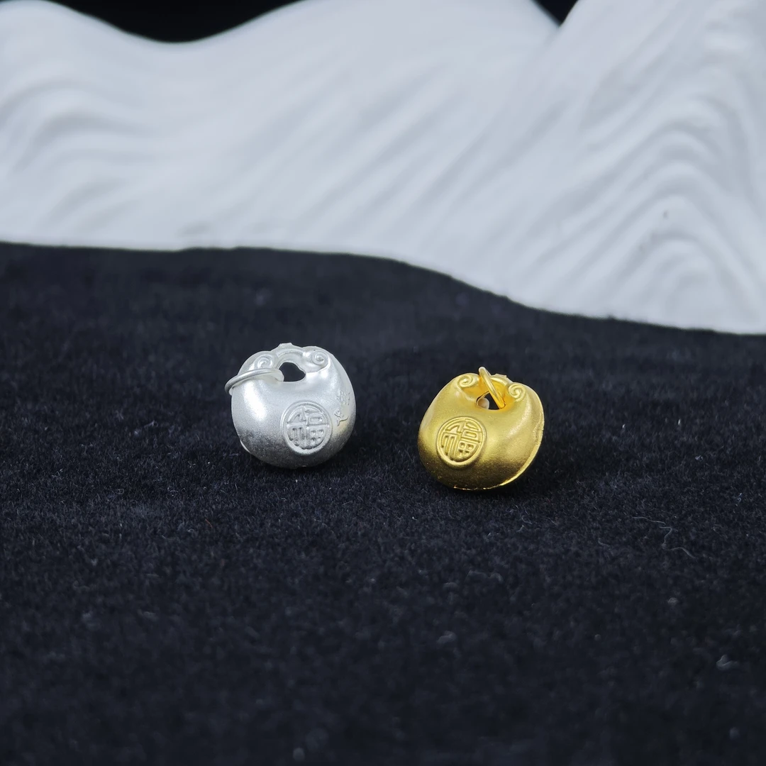 足银银制品 【铭记珠宝】足银吊坠28-2DM45H21【一对】