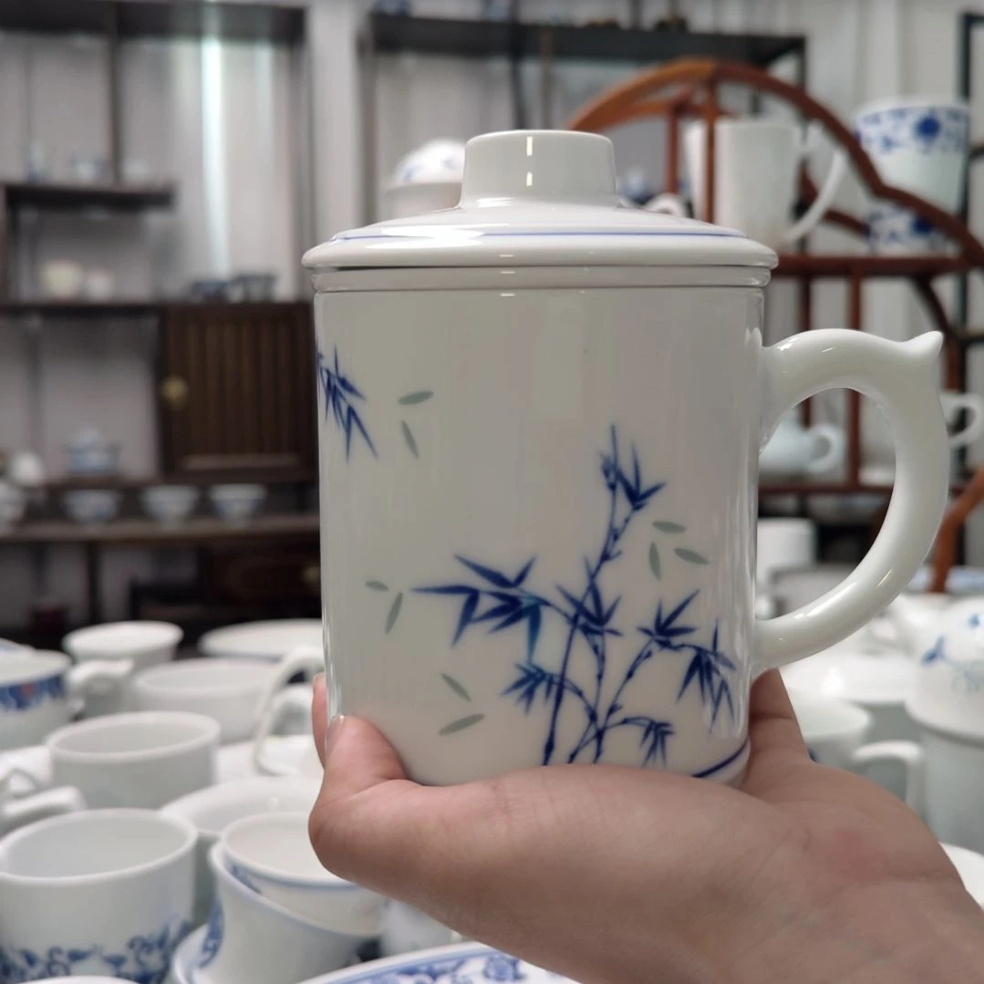 瓷节节高升茶漏杯三件套