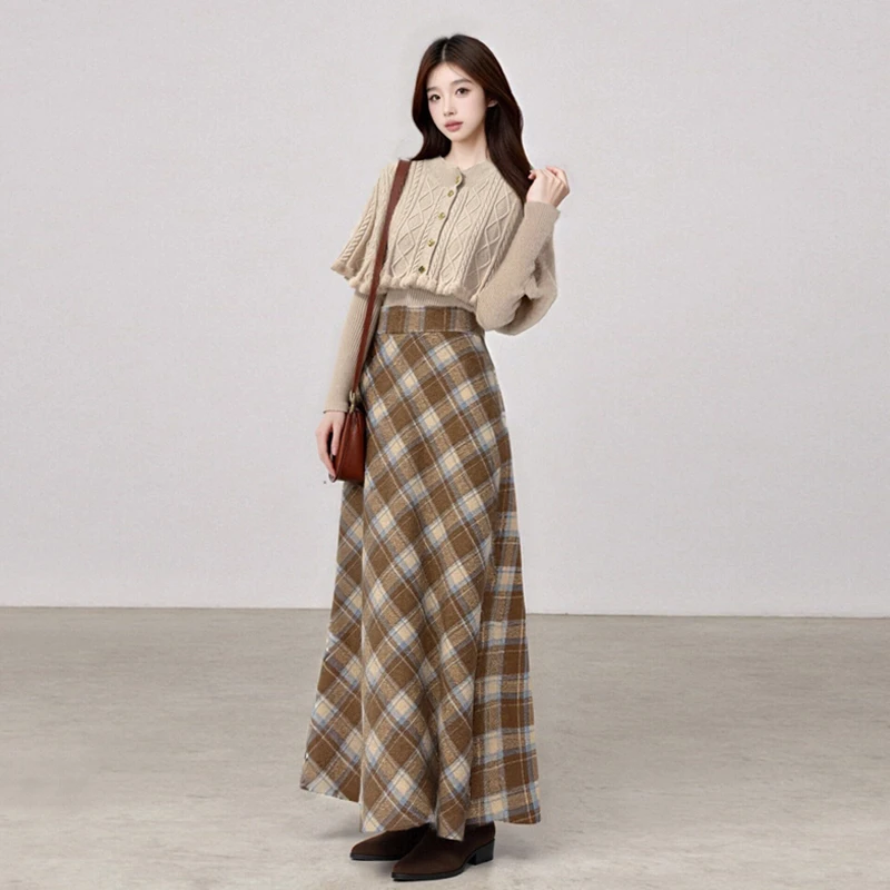 法式千金风斗篷毛衣连衣裙秋冬2025新款小个子香风套装 5510甜