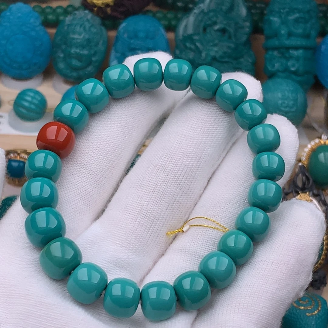 未镶嵌绿松石珠宝奇石8.5mm