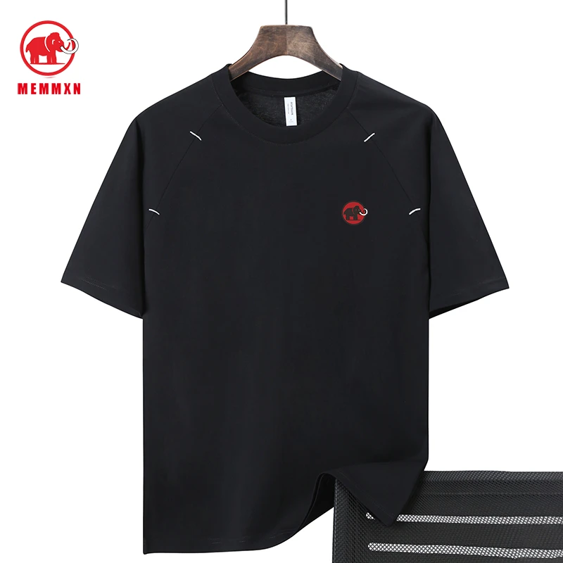 MEMMXN奔犸象夏季男士圆领宽松休闲短袖户外运动速干透气潮流T恤