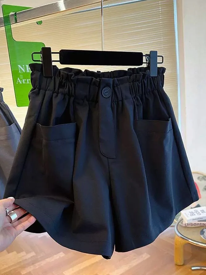 大妈女装短裤女夏季薄款大码胖妹妹高腰宽松显瘦阔腿休闲裤子