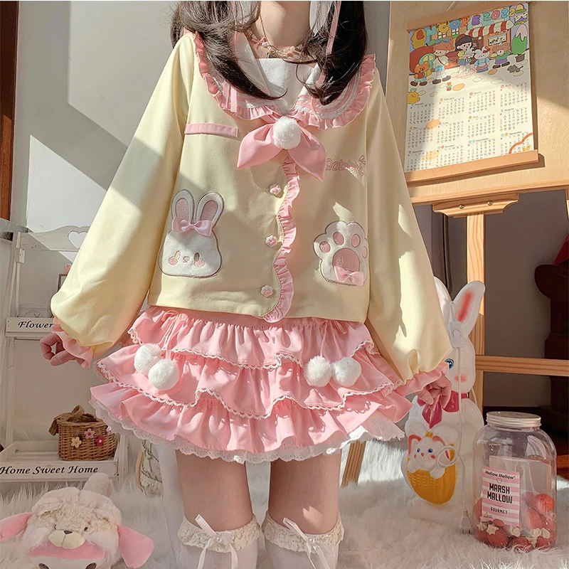 原创  甜心萌兔幼稚园  甜美可爱软妹水手服学院风