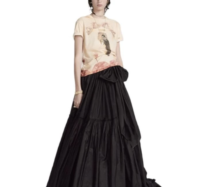 全新未使用 DIOR/迪奥  印花圆领橙色短袖T恤衫半袖衫 129076