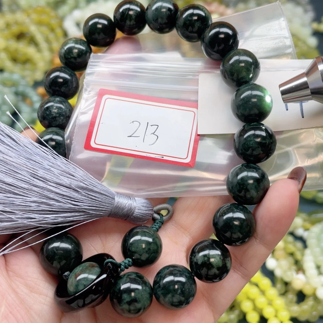 未镶嵌蛇纹石玉手链