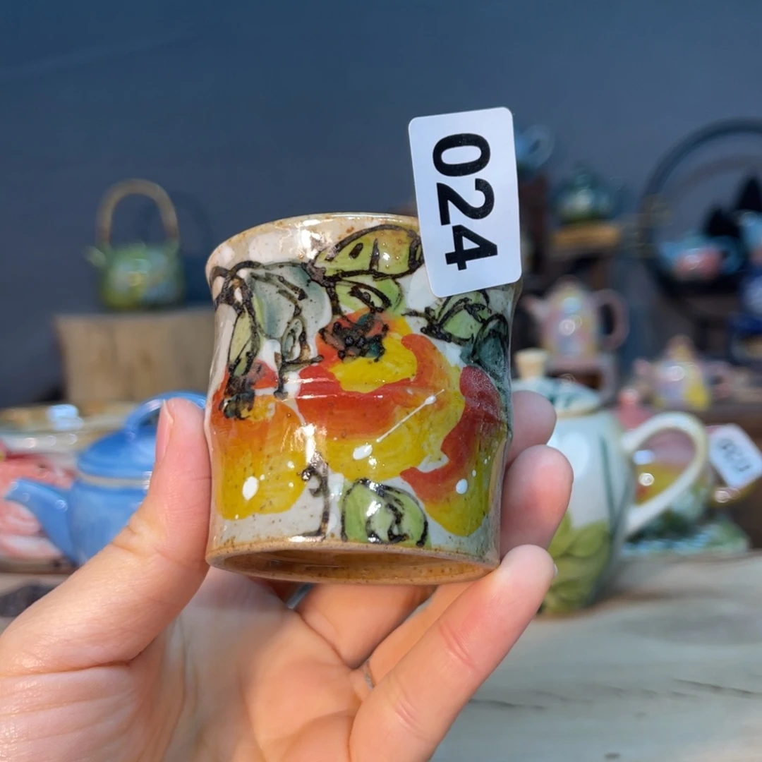 杯素浅陶瓷手工手绘