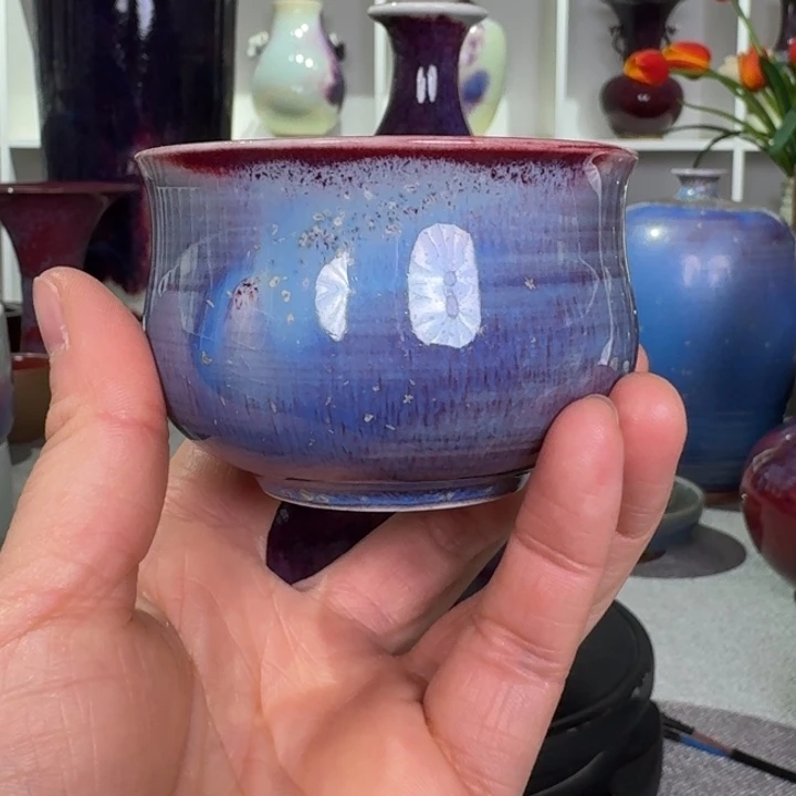 摆件微瑕钧窑主人杯纯手工