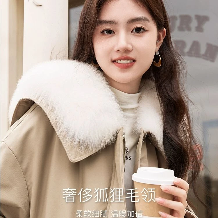 【直播专享】Y834392羽绒服 香影派克服女冬季2024新款中长收腰