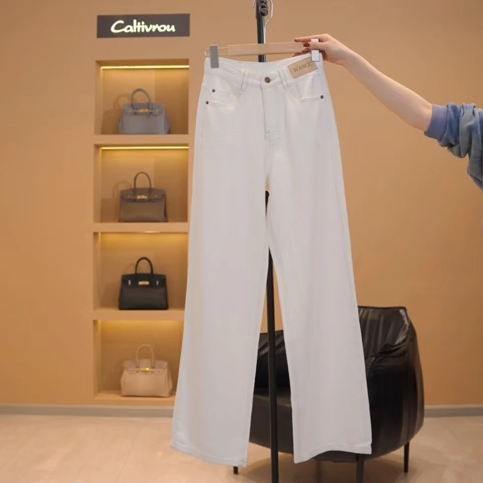 【荣荣】时尚百搭设计感休闲直筒牛仔裤-K14872