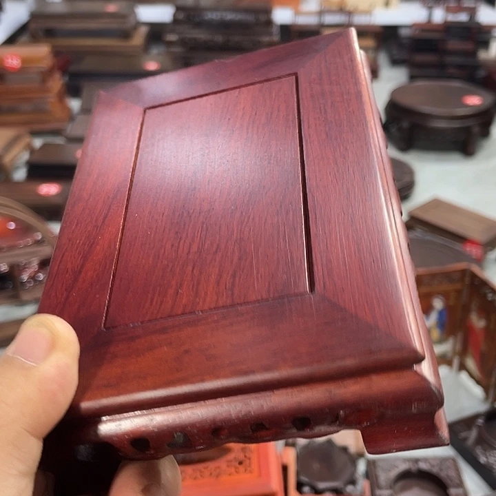 紫砂红木底座工艺品红木底座工艺品16公分