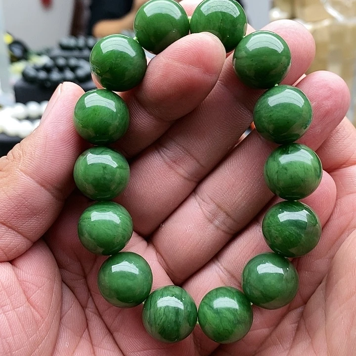 【闪购商品】未镶嵌手链和田玉碧玉16