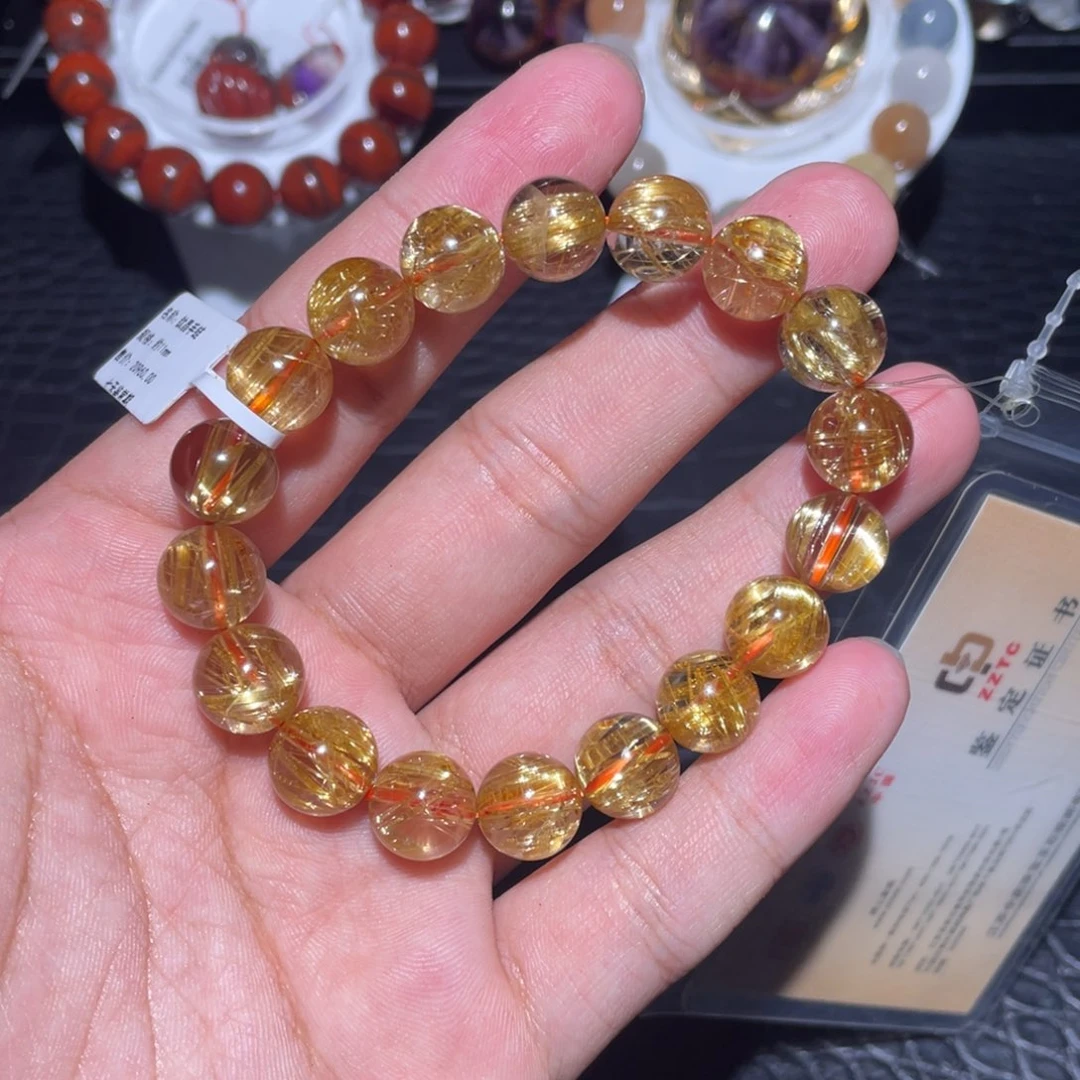 水晶未镶嵌手链11mm钛晶手链单圈