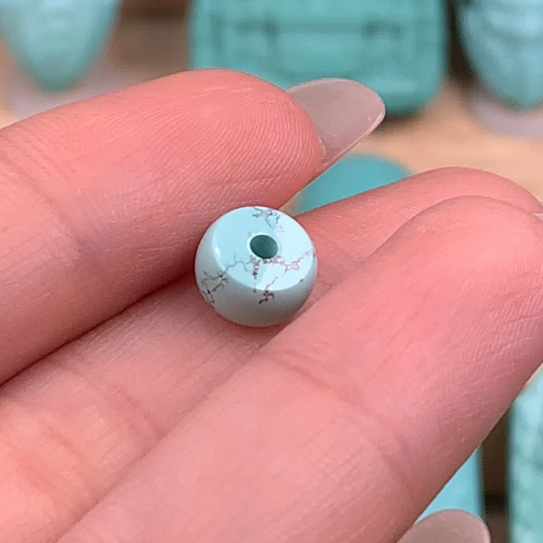 绿松石未镶嵌网花吊坠