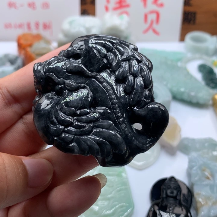 翡翠未镶嵌颈饰保真天然A货翡翠