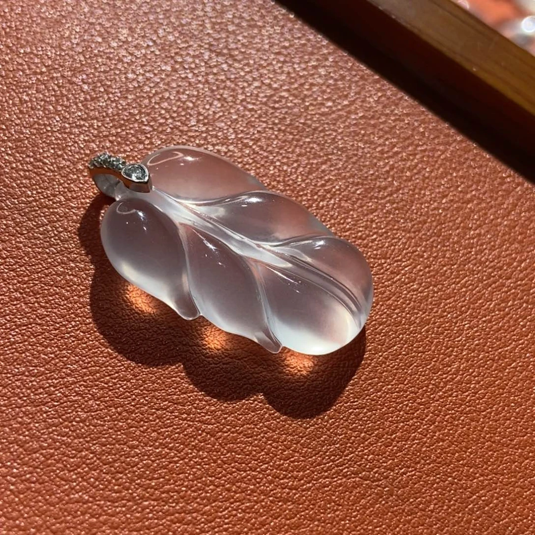 石英质玉银S925镶嵌颈饰