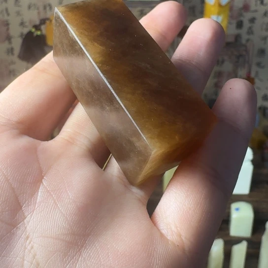 印石青田石西班牙牛角冻