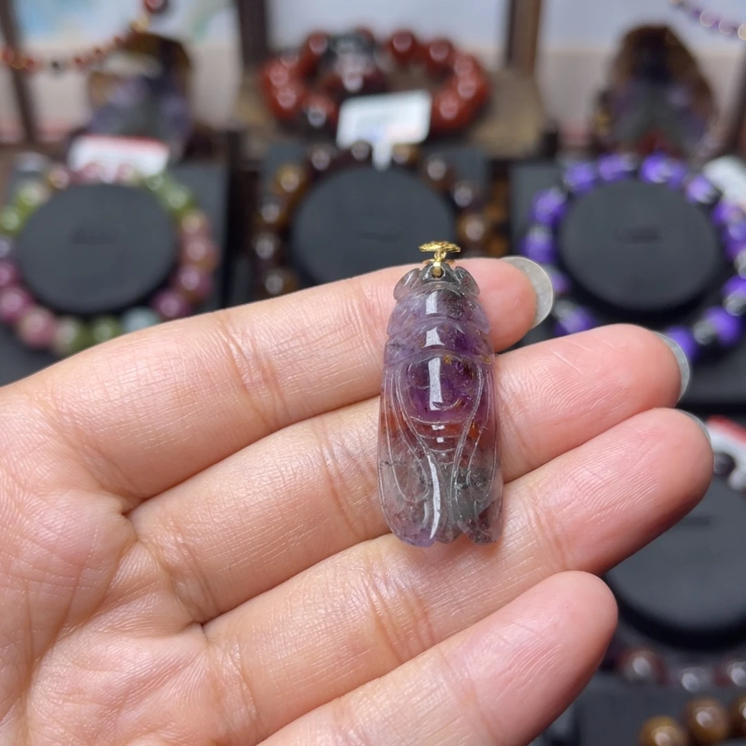 18K金镶嵌水晶手链极光四色吊坠