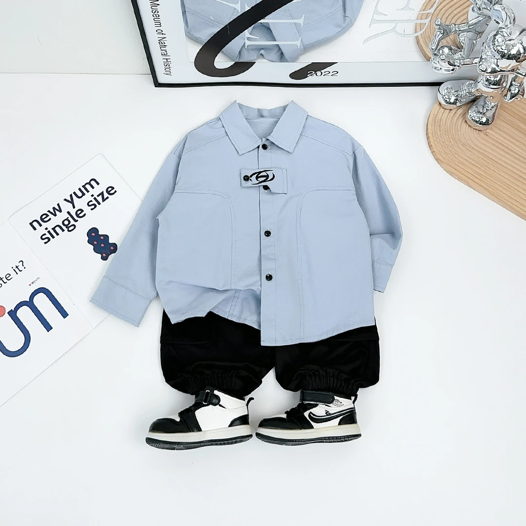 儿童衬衫长袖2025新款春装男童春秋上衣潮 WG28078 悠悠童话童装