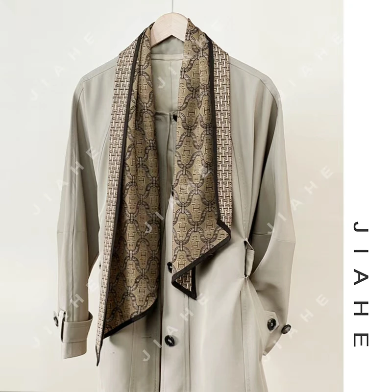 楊楊【编制H】重磅新品 时尚百搭女士丝毛围巾丝巾25*150