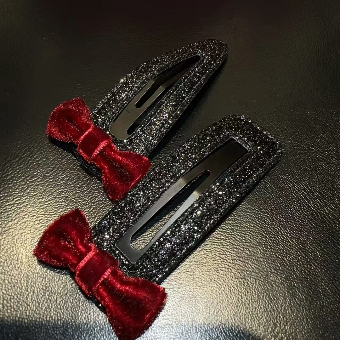 韩国闪闪蝴蝶结发夹Y5561一对