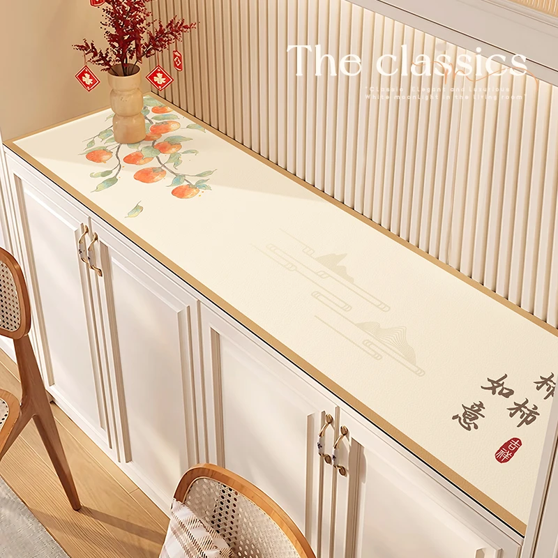 轻奢高级感电视柜餐边柜桌垫防水防滑免洗桌布鞋柜垫子台面保护垫