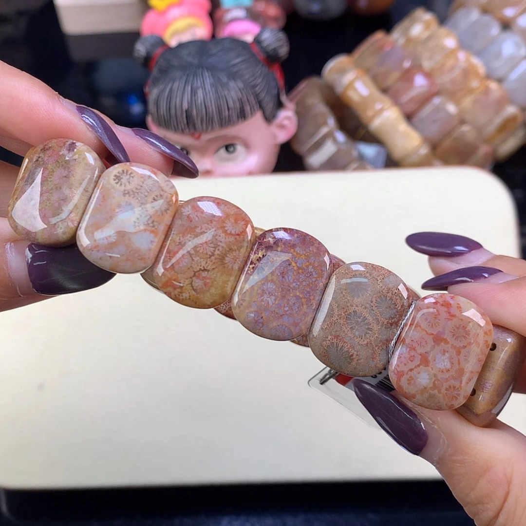 【闪购商品】颈饰未镶嵌硅化珊瑚（珊瑚玉）福利手牌128漏88（12号）