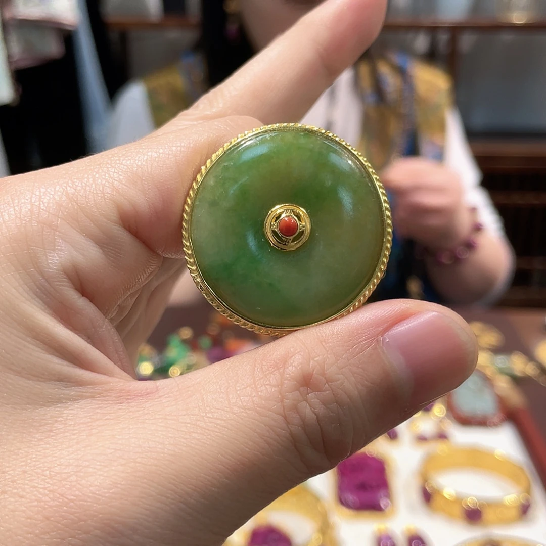 锦纶非金属平安扣戒指