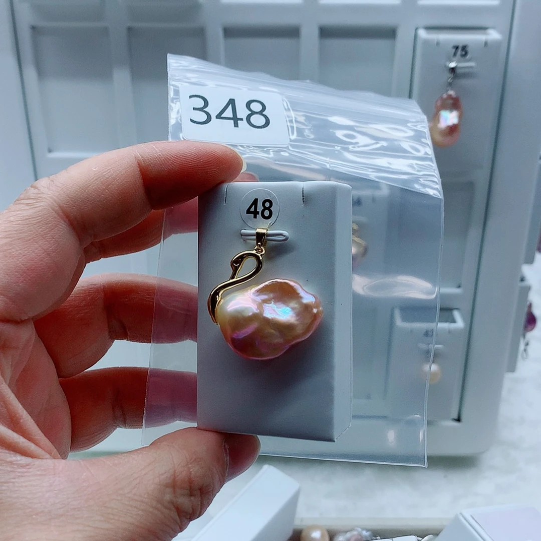 淡水珍珠合金吊坠(不含链)