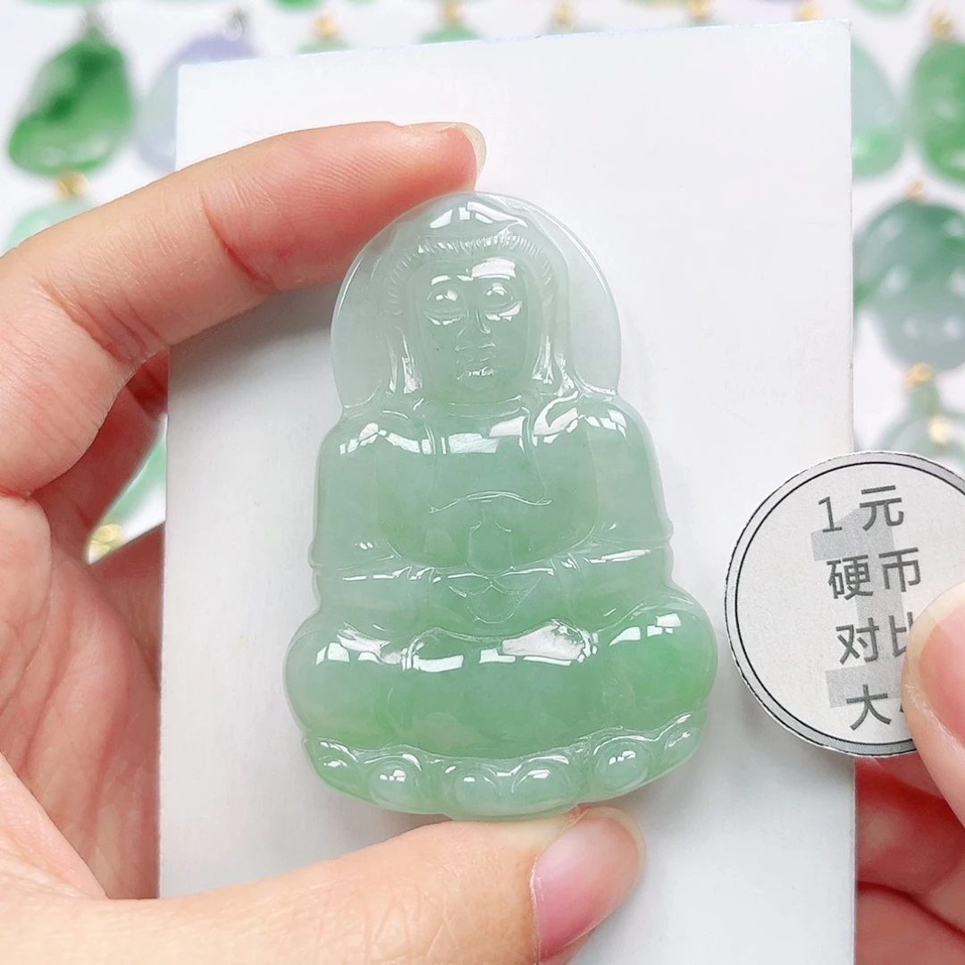 翡翠未镶嵌挂件天然A货翡翠