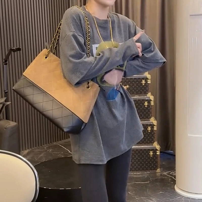 印花长袖磨毛嘻哈风T恤卫衣大码女装假两件2025年秋冬ins显瘦百搭