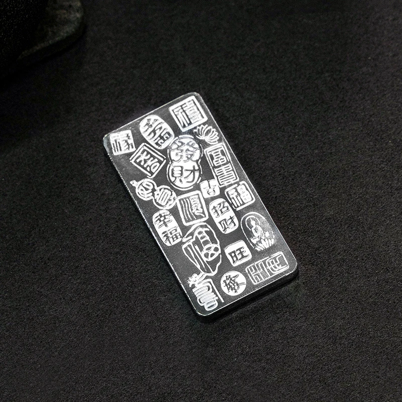 归银堂 足银银制品 【官方正品】足银银条999.9纯银摆件吉言银条