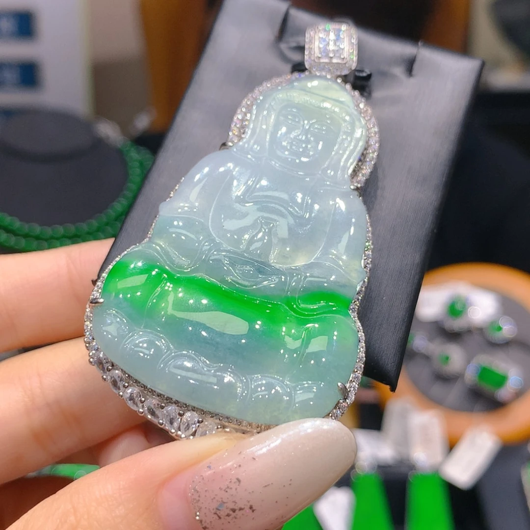 【闪购商品】颈饰银S925镶嵌翡翠5柒姐