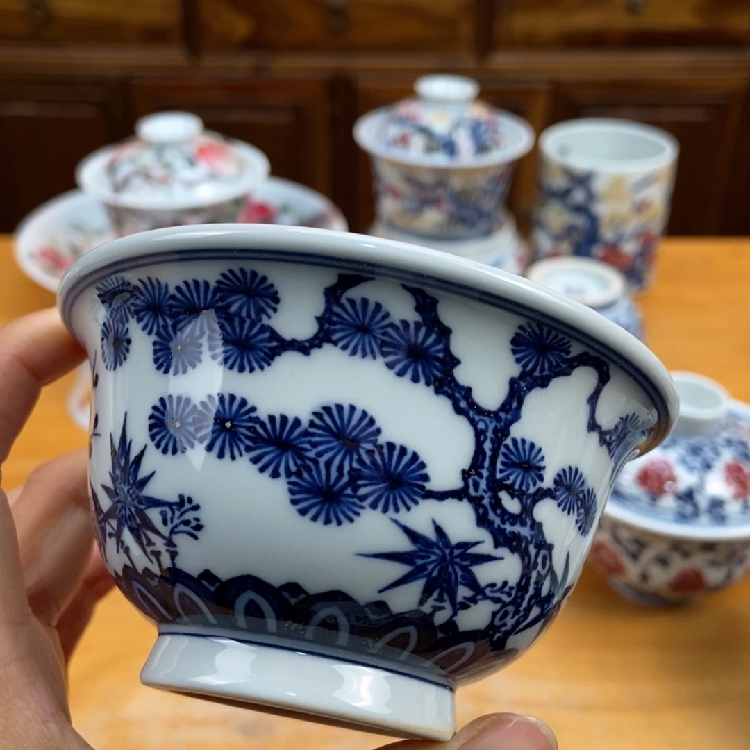 手绘现代茶具非古董