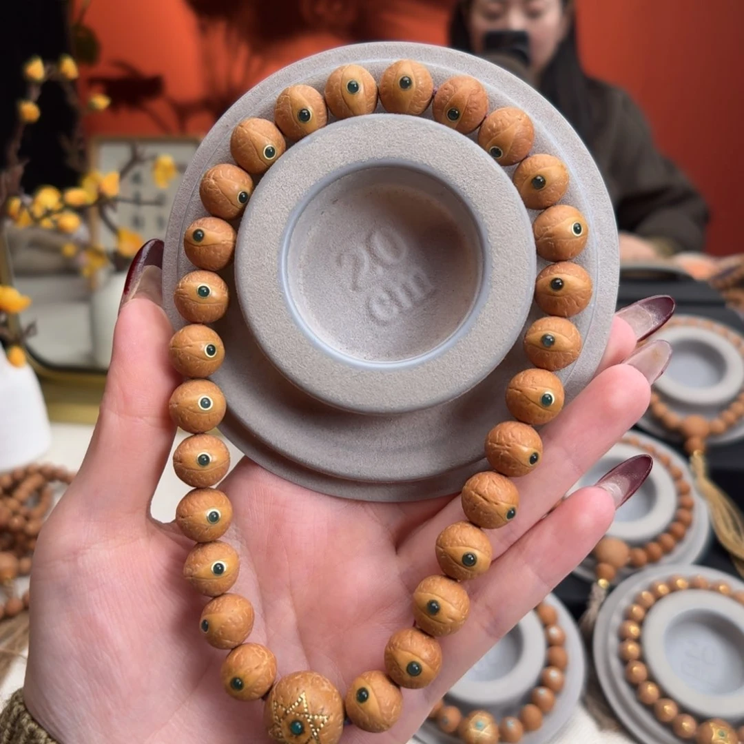 凤眼菩提手串用****012mm铁籽手持绿玛新籽头货