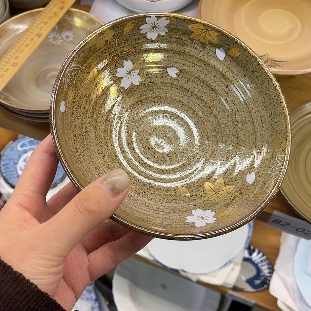 瓷片橘吉粗陶大号钵子31