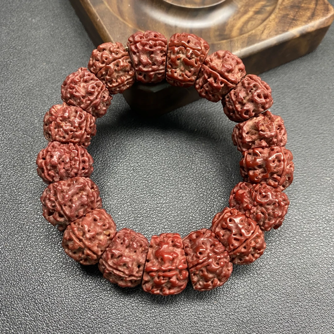 典藏品藏式机刷金刚男士手串k20